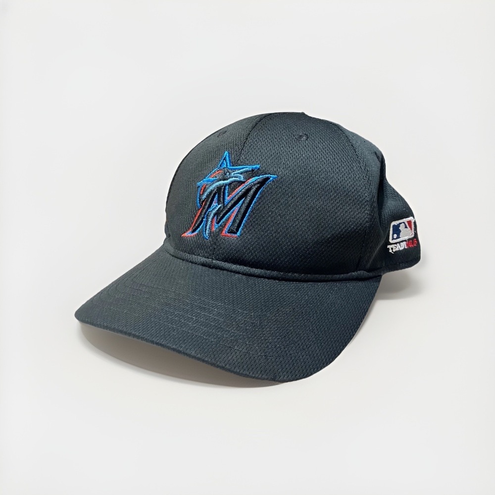 Miami Marlins Black Strapback Adjustable Hat OC Sports Baseball  Ball cap EUC